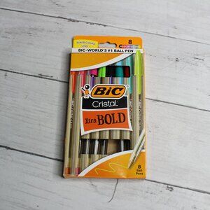 Bic Cristal Ball Point Pens Xtra Bold Boxed Set of 8